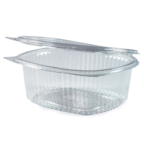 Feinkostbecher oval klar mit Deckel 750 ml PET (50 Stk.)